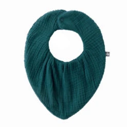 Bavoir Bandana Bambou/gaze BB&CO Mix & Match Vert Paon