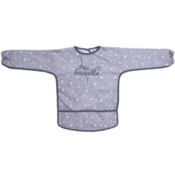 Bavoir Tablier "p’tite Canaille" 3/5ans BB&CO Gris étoilé