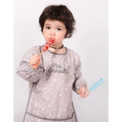 Bavoir Tablier "p’tite Canaille" 3/5ans BB&CO Gris étoilé -Made4baby Soldes bavoir tablier a ml ptite canaille 3