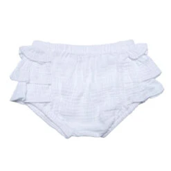 Bloomer à Volants En Gaze De Coton 18m BB&CO Blanc