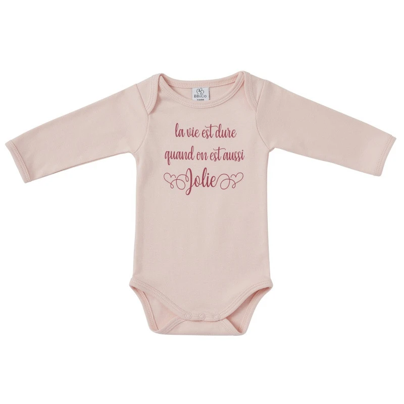 Body Manches Longues 6m BB&CO "La Vie Est Dure" 3 Body Manches Longues 6m BB&CO "La Vie Est Dure"