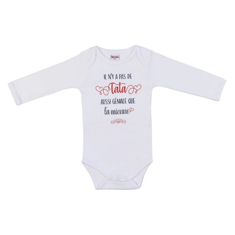Body Manches Longues 3m BB&CO Blanc "il N’y A Pas De Tata Aussi Géniale" 3 Body Manches Longues 3m BB&CO Blanc "il N’y A Pas De Tata Aussi Géniale"