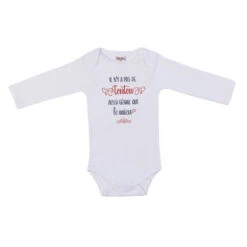 Body Manches Longues 12m BB&CO Blanc "il N’y A Pas De Tonton Aussi Génial"