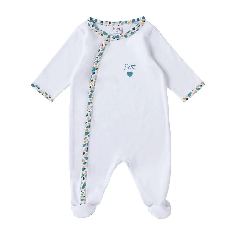 Pyjama En Coton Blanc 12m BB&CO Baby Pop 3 Pyjama En Coton Blanc 12m BB&CO Baby Pop