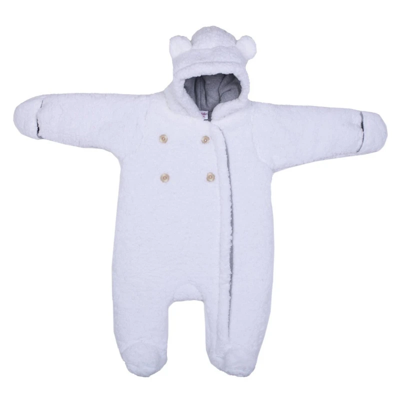 Combi Pilote Ours En Sherpa 3/6m BB&CO Blanc 3 Combi Pilote Ours En Sherpa 3/6m BB&CO Blanc