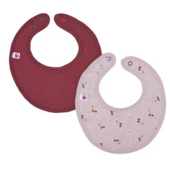 Lot De 2 Bavoirs Naissance BB&CO Cerises / Tomette