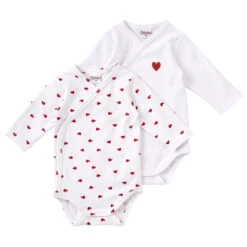 Lot De 2 Bodies Coeurs 1m BB&CO Ma Petite Layette