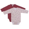 Lot De 2 Bodys Croisés Ml 1m BB&CO Tomette / Cerise 2 Lot De 2 Bodys Croisés Ml 1m BB&CO Tomette / Cerise -Made4baby Soldes lot de 2 bodys croises ml 1m bbco tomette cerise