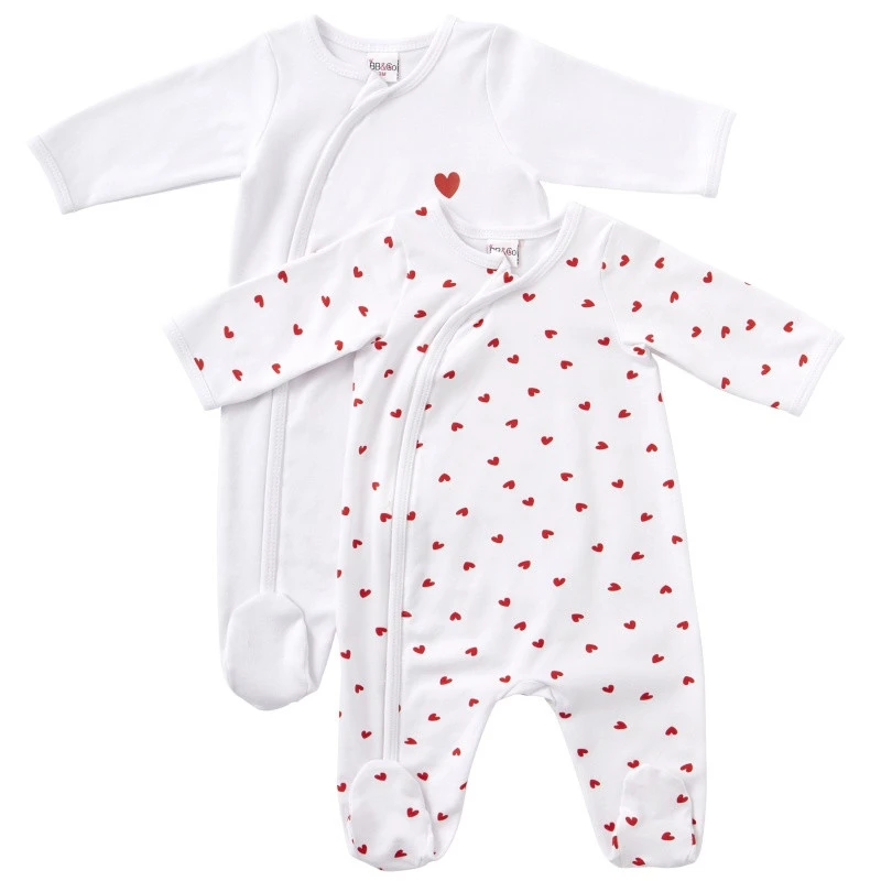 Lot De 2 Pyjamas 1m Coeurs BB&CO Ma Petite Layette 3 Lot De 2 Pyjamas 1m Coeurs BB&CO Ma Petite Layette
