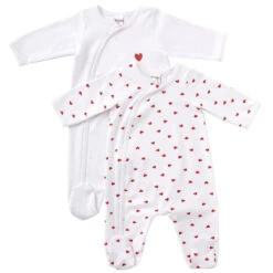 Lot De 2 Pyjamas 3m Coeurs BB&CO Ma Petite Layette