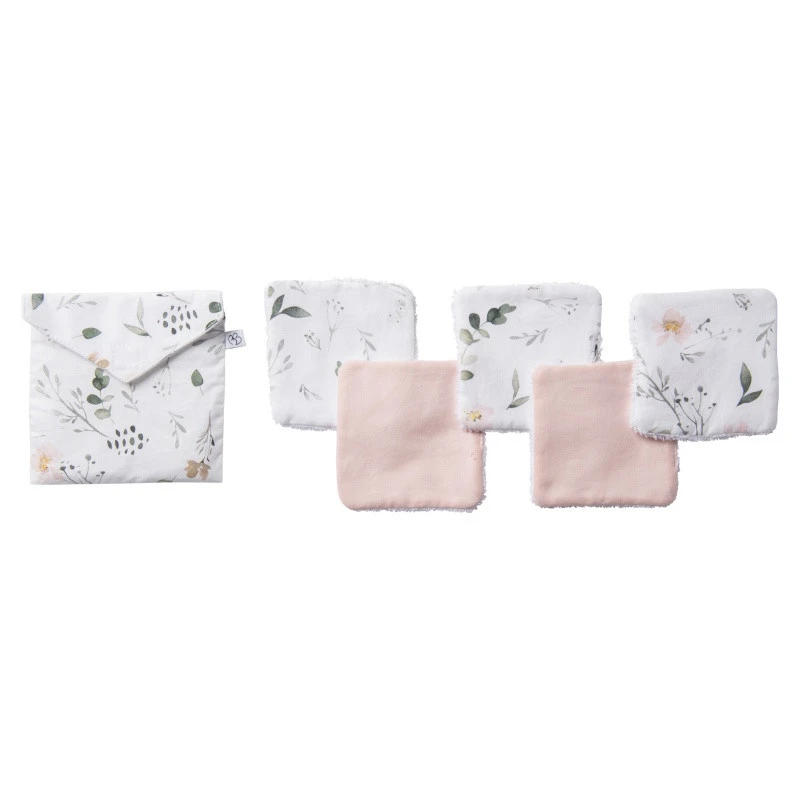 Lot De 5 Lingettes Lavables + Pochette BB&CO Sweet Garden 3 Lot De 5 Lingettes Lavables + Pochette BB&CO Sweet Garden