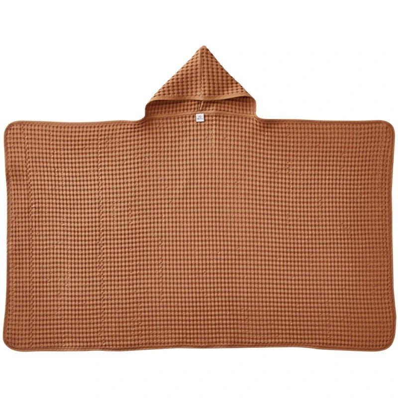 Maxi Cape De Bain Coton Gaufré BB&CO Cassonade 4 Maxi Cape De Bain Coton Gaufré BB&CO Cassonade – Image 2