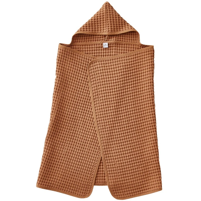 Maxi Cape De Bain Coton Gaufré BB&CO Cassonade 3 Maxi Cape De Bain Coton Gaufré BB&CO Cassonade