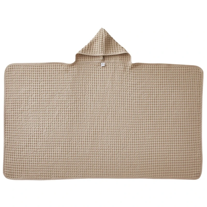 Maxi Cape De Bain Coton Gaufré BB&CO Latte 4 Maxi Cape De Bain Coton Gaufré BB&CO Latte – Image 2