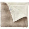 Maxi Couverture Coton Gaufré BB&CO Latte -Made4baby Soldes maxi couverture coton gaufre bbco latte
