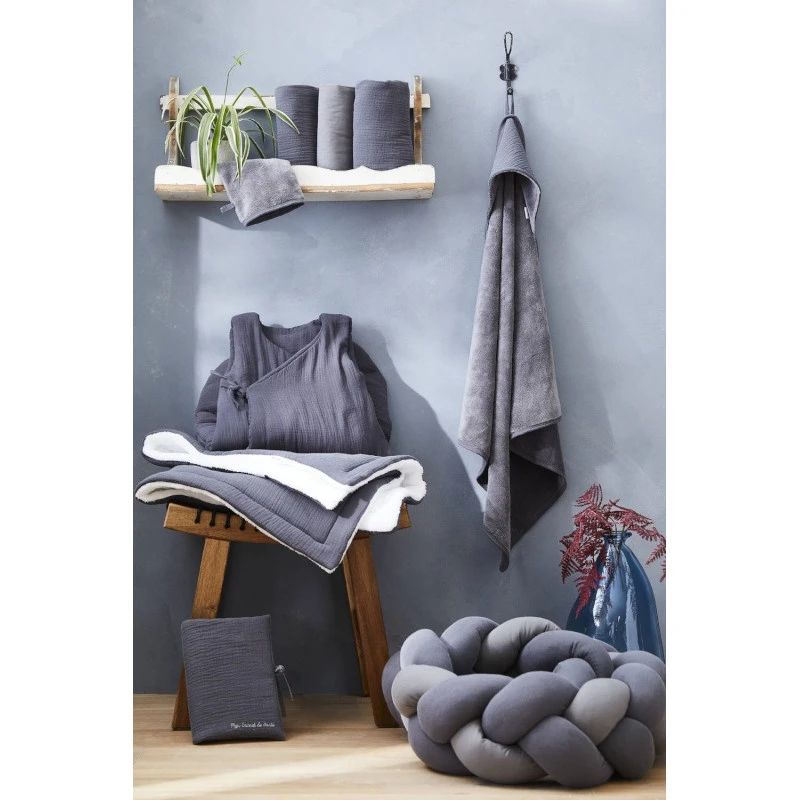 Housse De Matelas à Langer Bambou & Gaze BB&CO Mix & Match Gris 4 Housse De Matelas à Langer Bambou & Gaze BB&CO Mix & Match Gris – Image 2