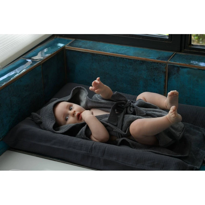 Housse De Matelas à Langer Bambou & Gaze BB&CO Mix & Match Gris 5 Housse De Matelas à Langer Bambou & Gaze BB&CO Mix & Match Gris – Image 3