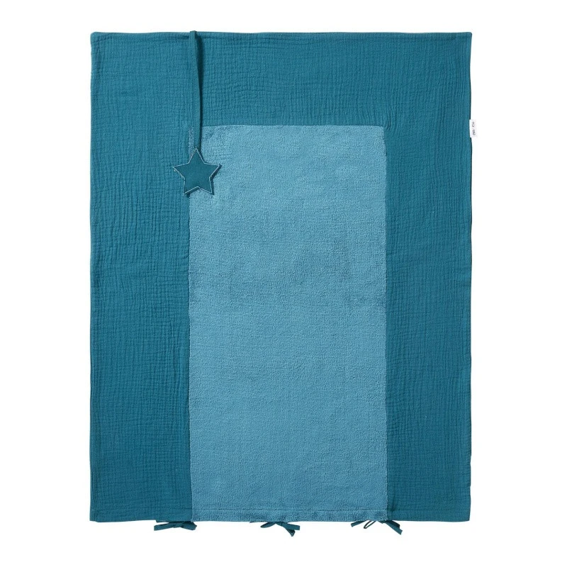 Housse De Matelas à Langer Bambou & Gaze BB&CO Mix & Match Vert Paon 3 Housse De Matelas à Langer Bambou & Gaze BB&CO Mix & Match Vert Paon