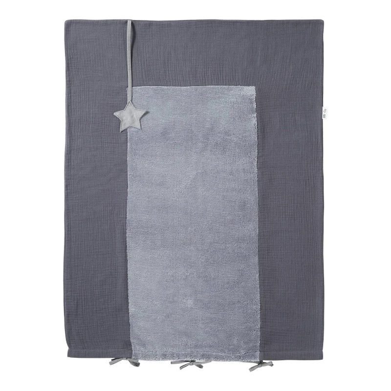 Housse De Matelas à Langer Bambou & Gaze BB&CO Mix & Match Gris 3 Housse De Matelas à Langer Bambou & Gaze BB&CO Mix & Match Gris