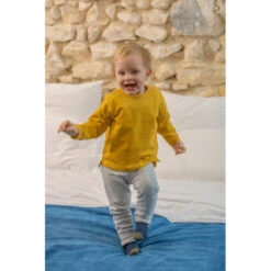 Pantalon Legpants En Micro Nid D'abeille 12m BB&CO Gris Chiné -Made4baby Soldes pantalon legpants en micro nid d abeille 12m bbco gris chine 3