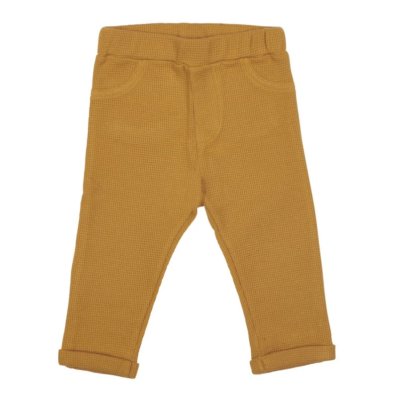 Pantalon Legpants En Micro Nid D'abeille 18m BB&CO Moutarde 3 Pantalon Legpants En Micro Nid D'abeille 18m BB&CO Moutarde
