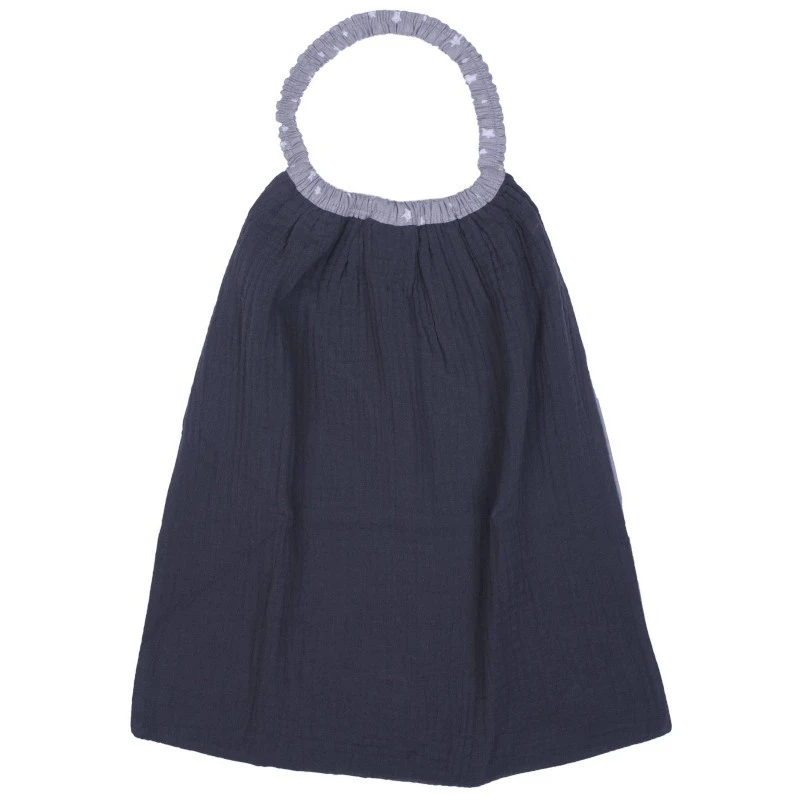 Serviette élastiquée Gaze & Popeline BB&CO Gris 3 Serviette élastiquée Gaze & Popeline BB&CO Gris