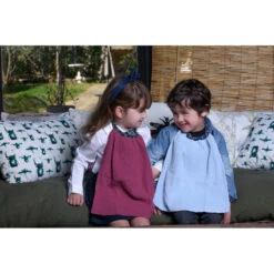 Serviette élastiquée Gaze & Popeline BB&CO Framboise -Made4baby Soldes serviette elastiquee gazepopeline 4