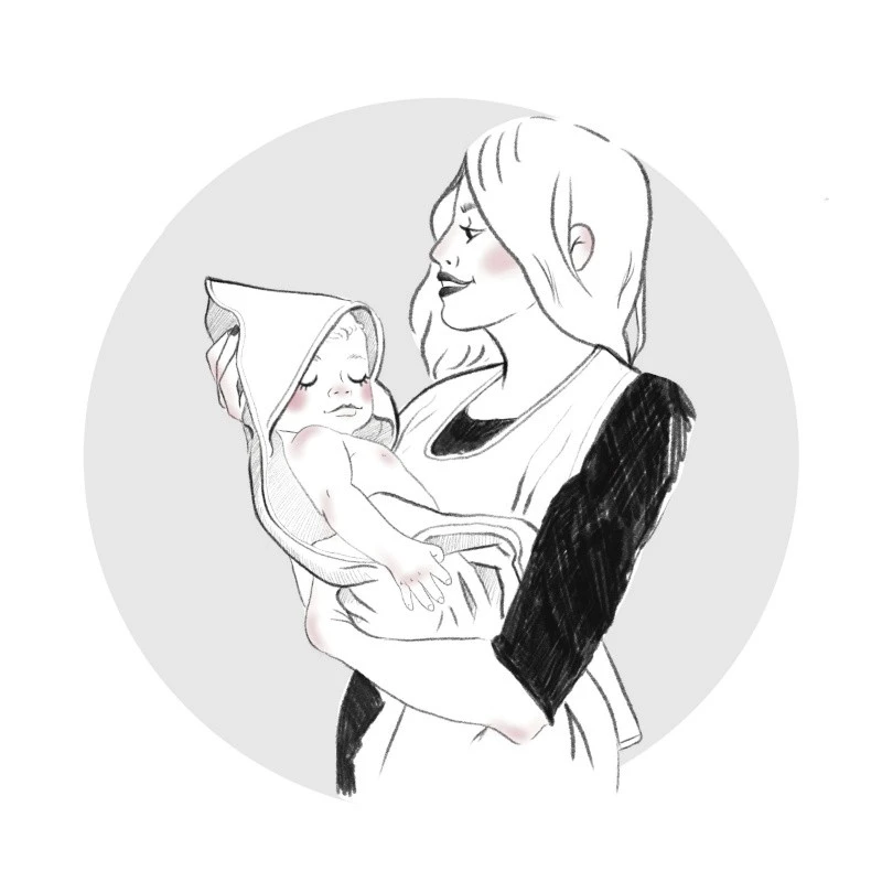 Sortie De Bain Tablier En Bambou BB&CO Vert De Gris 6 Sortie De Bain Tablier En Bambou BB&CO Vert De Gris – Image 4