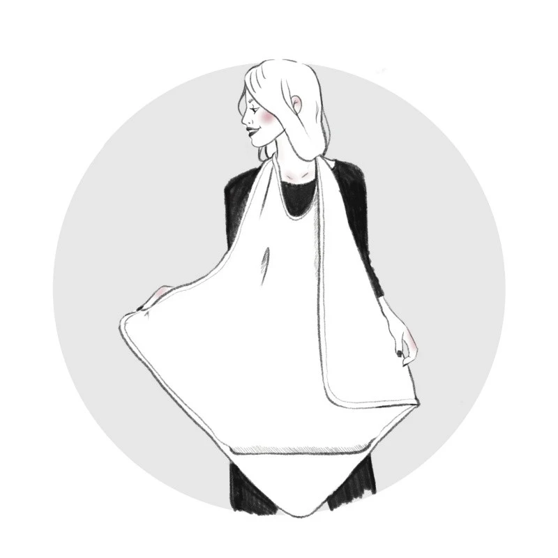 Sortie De Bain Tablier En Bambou BB&CO Vert De Gris 7 Sortie De Bain Tablier En Bambou BB&CO Vert De Gris – Image 5