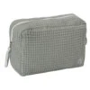 Trousse De Toilette En Nid D'abeille BB&CO Vert De Gris -Made4baby Soldes trousse de toilette en nid d abeille bbco vert de gris